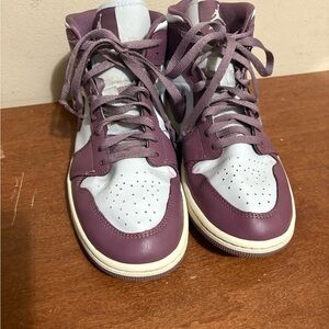 Air Jordan High-Top Sneakers in Purple and White size 9 women’s